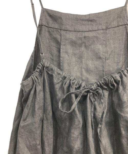 KAGURE（カグレ）KAGURE (カグレ) リネンバックギャザーワンピース ブラック サイズ:Freeの古着・服飾アイテム