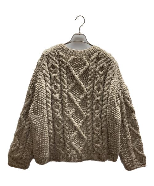 KAGURE（カグレ）kagure (カグレ) ペルーアランクルーネックニット ブラウン サイズ:FREEの古着・服飾アイテム