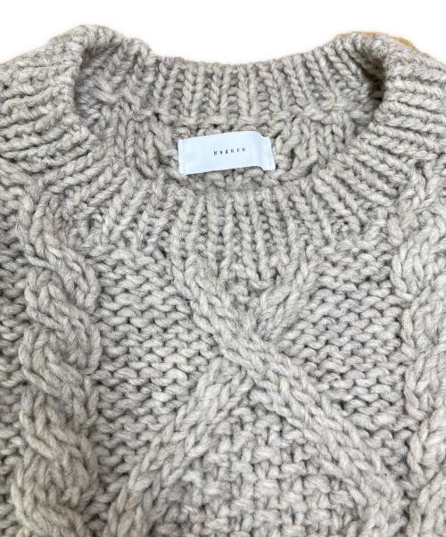 KAGURE（カグレ）kagure (カグレ) ペルーアランクルーネックニット ブラウン サイズ:FREEの古着・服飾アイテム