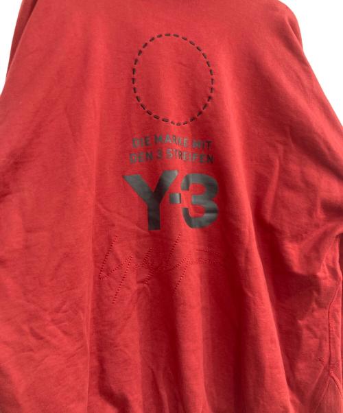 Y-3（ワイスリー）Y-3 (ワイスリー) プルオーバーパーカー レッド サイズ:Mの古着・服飾アイテム