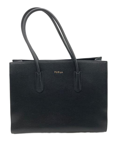 FURLA（フルラ）FURLA (フルラ) AMINA スクエアトートバッグ ブラックの古着・服飾アイテム