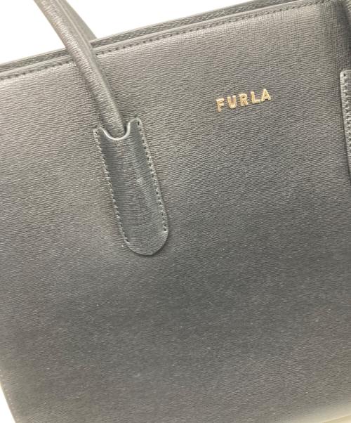 FURLA（フルラ）FURLA (フルラ) AMINA スクエアトートバッグ ブラックの古着・服飾アイテム