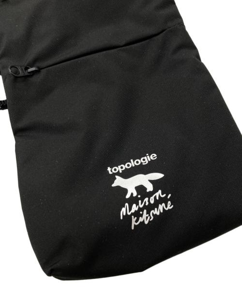 maison kitsune（メゾンキツネ）MAISON KITSUNE (メゾンキツネ) Topologie (トポロジー) Phone Sacoche ブラックの古着・服飾アイテム