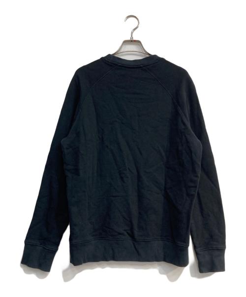 maison kitsune（メゾンキツネ）MAISON KITSUNE (メゾンキツネ) CHILLAX FOX クルーネックスウェット ブラック サイズ:Sの古着・服飾アイテム