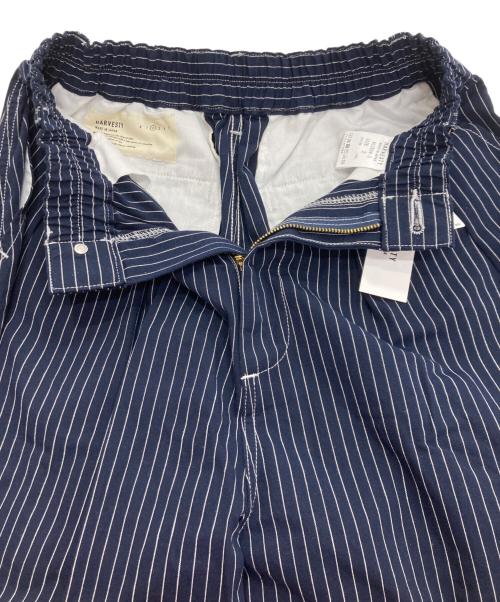 HARVESTY（ハーベスティー）HARVESTY (ハーベスティー) ペンシル ストライプ サーカスパンツ ネイビー サイズ:2 未使用品の古着・服飾アイテム