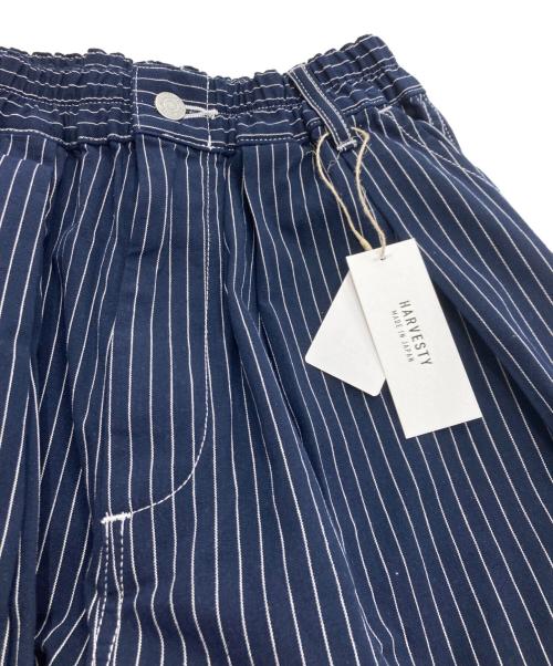 HARVESTY（ハーベスティー）HARVESTY (ハーベスティー) ペンシル ストライプ サーカスパンツ ネイビー サイズ:2 未使用品の古着・服飾アイテム