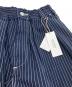 中古・古着 HARVESTY (ハーベスティー) ペンシル ストライプ サーカスパンツ ネイビー サイズ:2 未使用品：9000円