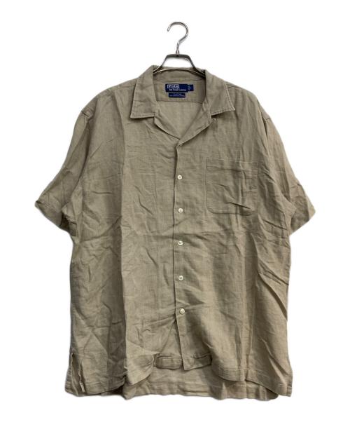 POLO RALPH LAUREN（ポロ・ラルフローレン）POLO RALPH LAUREN (ポロ・ラルフローレン) コットンリネンオープンカラーシャツ ベージュ サイズ:Lの古着・服飾アイテム