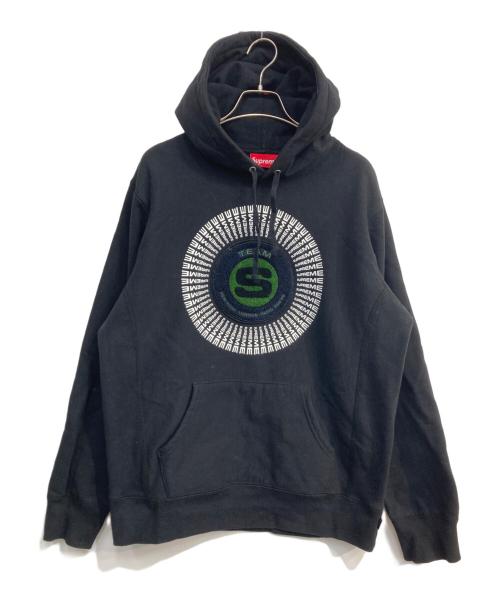 SUPREME（シュプリーム）Supreme (シュプリーム) Chenille Applique Hooded Sweatshirt ブラック サイズ:Ⅿの古着・服飾アイテム