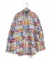 RALPH LAUREN（ラルフローレン）の古着「マドラスチェックパッチワークシャツ」｜ブルー×オレンジ