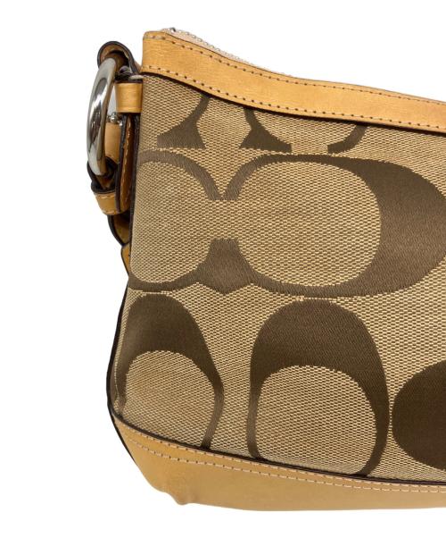 COACH（コーチ）COACH (コーチ) レザー切替ショルダーバッグ ブラウンの古着・服飾アイテム
