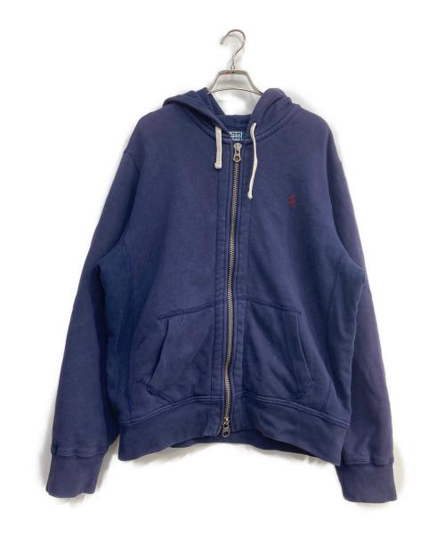 POLO RALPH LAUREN（ポロ・ラルフローレン）POLO RALPH LAUREN (ポロ・ラルフローレン) 裏サーマル ジップパーカー ネイビー サイズ:Lの古着・服飾アイテム