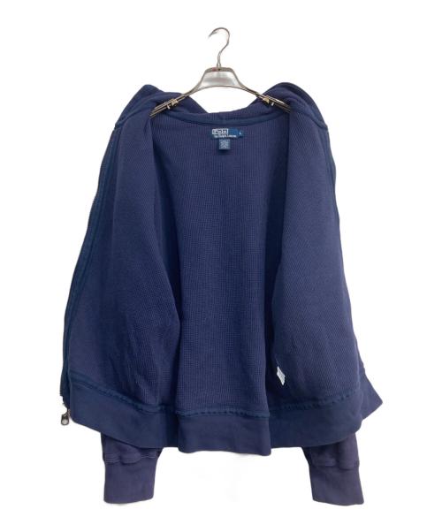 POLO RALPH LAUREN（ポロ・ラルフローレン）POLO RALPH LAUREN (ポロ・ラルフローレン) 裏サーマル ジップパーカー ネイビー サイズ:Lの古着・服飾アイテム