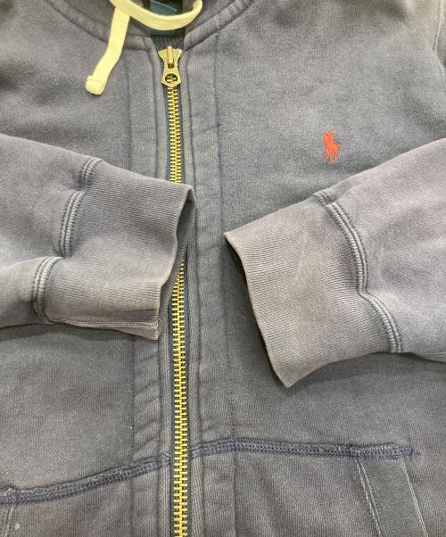 POLO RALPH LAUREN（ポロ・ラルフローレン）POLO RALPH LAUREN (ポロ・ラルフローレン) 裏サーマル ジップパーカー ネイビー サイズ:Lの古着・服飾アイテム