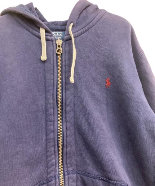 POLO RALPH LAUREN（ポロ・ラルフローレン）POLO RALPH LAUREN (ポロ・ラルフローレン) 裏サーマル ジップパーカー ネイビー サイズ:Lの古着・服飾アイテム