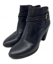 COLE HAAN（コールハーン）の古着「レザーショートブーツ」｜ブラック