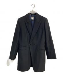HERMES（エルメス）の古着「ナイロンウールダブルブレストジャケット」｜ブラック