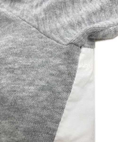 sacai（サカイ）sacai (サカイ) SWITCHED PULLOVER SHIRTS SWEATER グレー×ホワイト サイズ:2の古着・服飾アイテム
