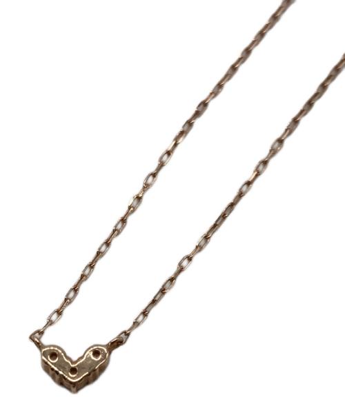 4℃（ヨンドシー）4℃ (ヨンドシー) ハートネックレス ピンクゴールドの古着・服飾アイテム