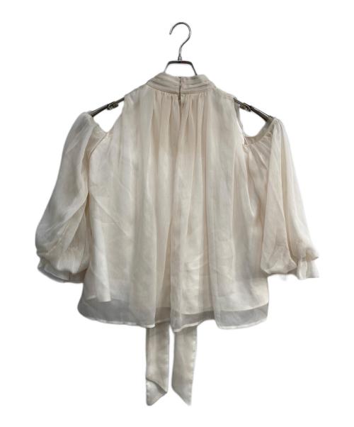Lily Brown（リリーブラウン）Lily Brown (リリーブラウン) ドレープボウタイシフォンブラウス アイボリー サイズ:ONE　SIZEの古着・服飾アイテム