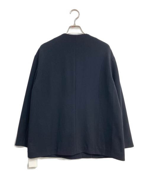 BALLSEY（ボールジィ）BALLSEY (ボールジィ) ジョーゼットジャージー ノーカラージャケット ネイビー サイズ:36 未使用品の古着・服飾アイテム