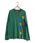 SUPREMEシュプリーム）の古着「scatter logo l s top」｜グリーン
