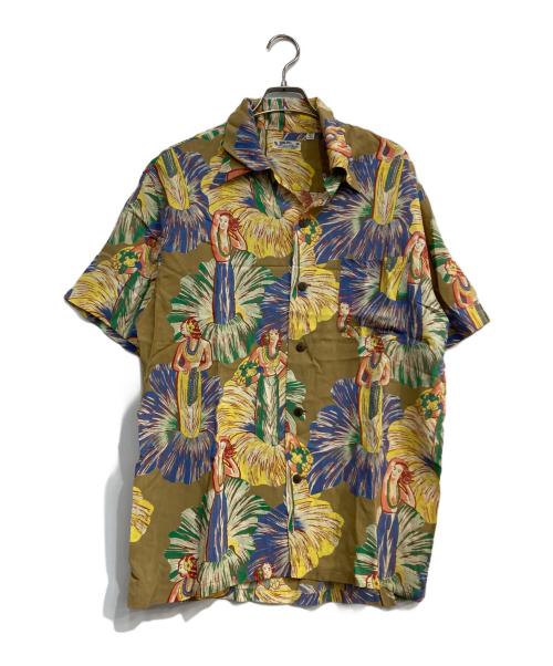 Sun Surf（サンサーフ）Sun Surf (サンサーフ) アロハシャツ ブルー×イエロー サイズ:Lの古着・服飾アイテム