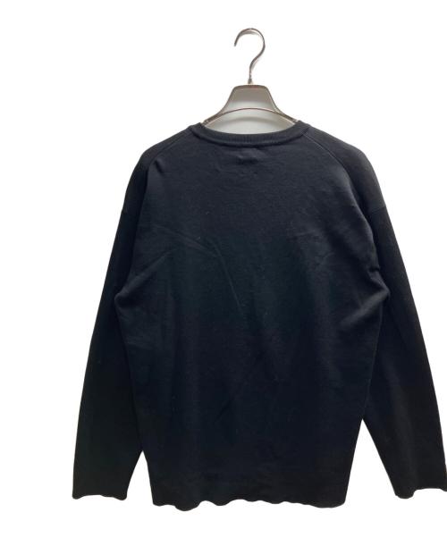 BATONER（バトナ―）BATONER (バトナ―) 32G SMOOTH WOOL CREW NECK ブラック サイズ:3の古着・服飾アイテム