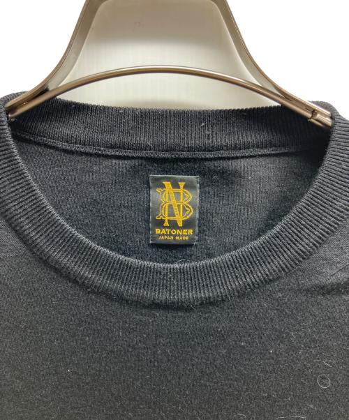 BATONER（バトナ―）BATONER (バトナ―) 32G SMOOTH WOOL CREW NECK ブラック サイズ:3の古着・服飾アイテム