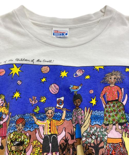 Hanes（ヘインズ）Hanes (ヘインズ) プリントTシャツ ホワイト サイズ:XLの古着・服飾アイテム