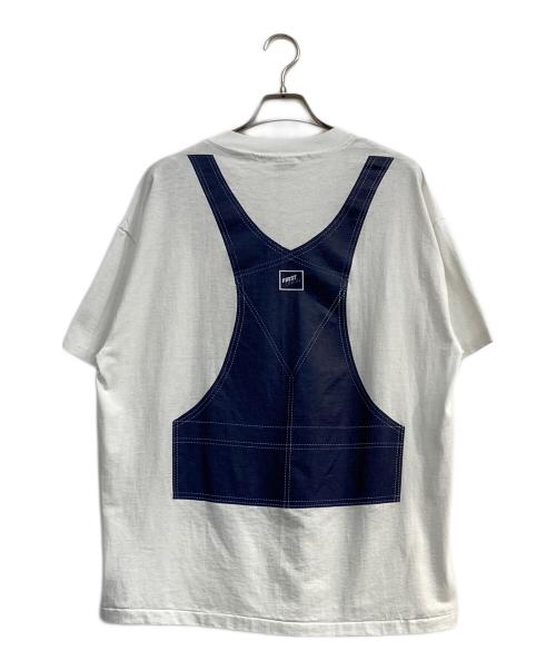 Hanes（ヘインズ）Hanes (ヘインズ) オーバーオールTEE ホワイト×ネイビー サイズ:XLの古着・服飾アイテム