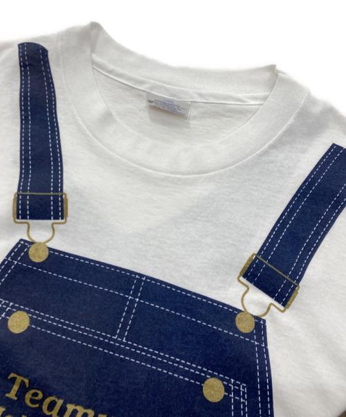 Hanes（ヘインズ）Hanes (ヘインズ) オーバーオールTEE ホワイト×ネイビー サイズ:XLの古着・服飾アイテム