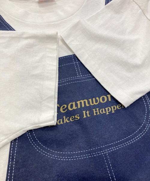 Hanes（ヘインズ）Hanes (ヘインズ) オーバーオールTEE ホワイト×ネイビー サイズ:XLの古着・服飾アイテム