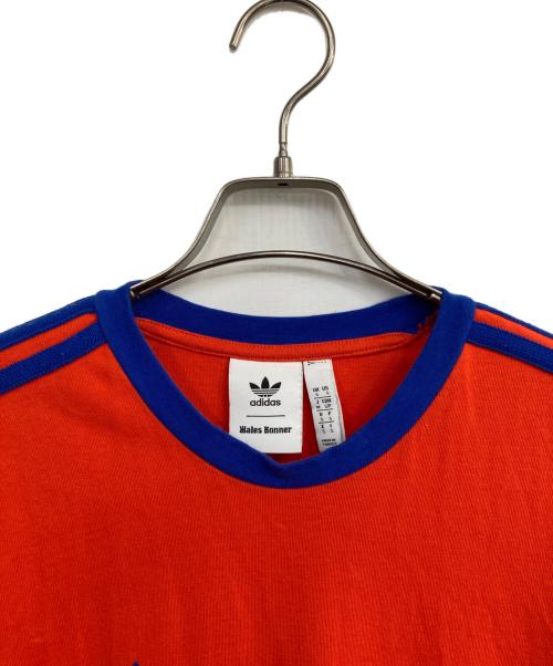 adidas（アディダス）adidas (アディダス) WALES BONNER (ウェールズボナー) サイドラインTEE レッド×ブルー サイズ:Ⅿの古着・服飾アイテム