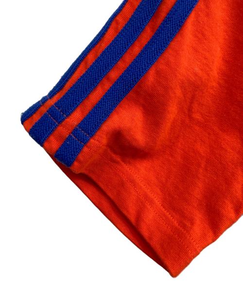 adidas（アディダス）adidas (アディダス) WALES BONNER (ウェールズボナー) サイドラインTEE レッド×ブルー サイズ:Ⅿの古着・服飾アイテム