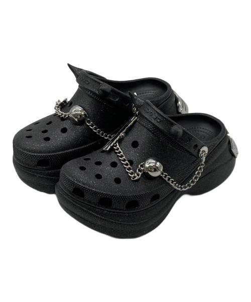 crocs（クロックス）crocs (クロックス) LE SSERAFIM (ルセラフィム) Classic Bae Clog Glitter ブラック サイズ:22cm 未使用品の古着・服飾アイテム