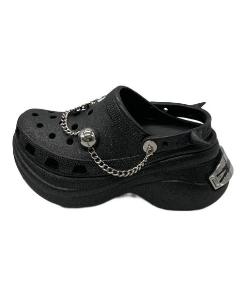 crocs（クロックス）crocs (クロックス) LE SSERAFIM (ルセラフィム) Classic Bae Clog Glitter ブラック サイズ:22cm 未使用品の古着・服飾アイテム