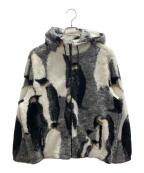SUPREMEシュプリーム）の古着「Penguins Hooded Fleece Jacket」｜ホワイト×グレー