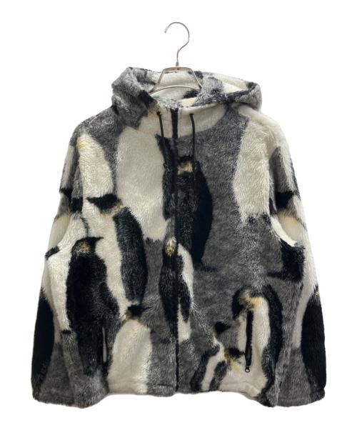 SUPREME（シュプリーム）SUPREME (シュプリーム) Penguins Hooded Fleece Jacket ホワイト×グレー サイズ:Mの古着・服飾アイテム