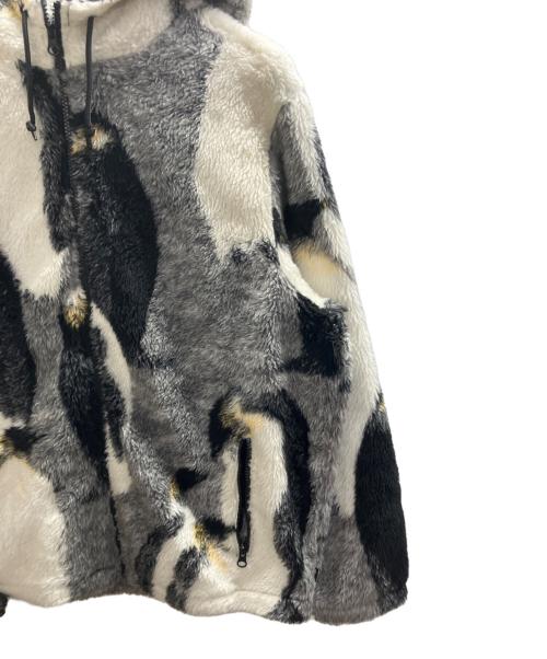 SUPREME（シュプリーム）SUPREME (シュプリーム) Penguins Hooded Fleece Jacket ホワイト×グレー サイズ:Mの古着・服飾アイテム