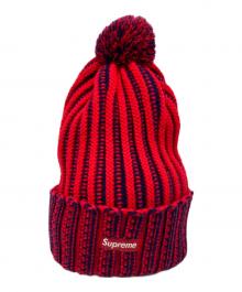 SUPREME（シュプリーム）の古着「Contrast Stripe Beanie box logo」｜レッド