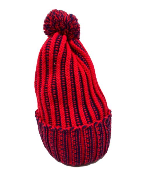 SUPREME（シュプリーム）SUPREME (シュプリーム) Contrast Stripe Beanie box logo レッドの古着・服飾アイテム