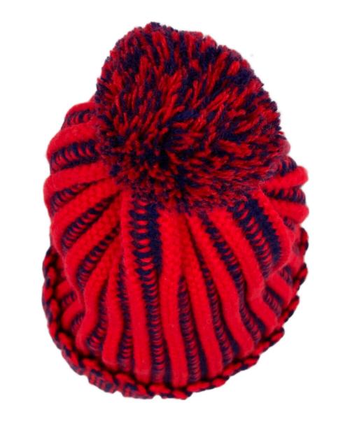 SUPREME（シュプリーム）SUPREME (シュプリーム) Contrast Stripe Beanie box logo レッドの古着・服飾アイテム