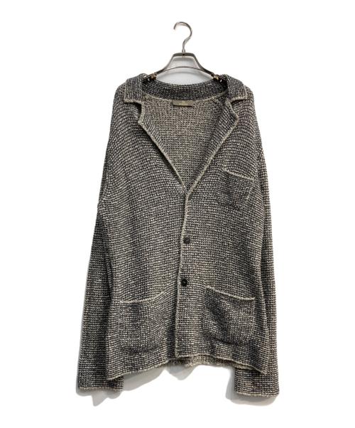 Cruciani（クルチアーニ）Cruciani (クルチアーニ) ローゲージニットジャケット ベージュ×ネイビー サイズ:48の古着・服飾アイテム