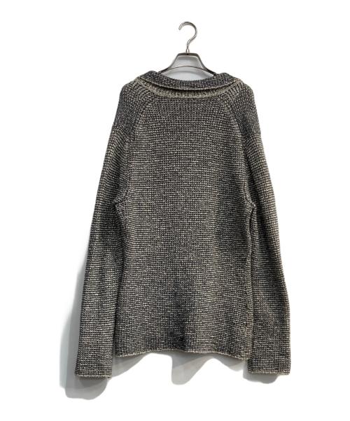 Cruciani（クルチアーニ）Cruciani (クルチアーニ) ローゲージニットジャケット ベージュ×ネイビー サイズ:48の古着・服飾アイテム