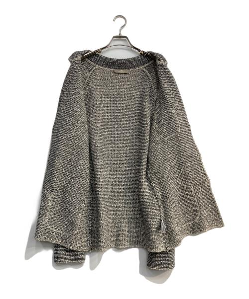 Cruciani（クルチアーニ）Cruciani (クルチアーニ) ローゲージニットジャケット ベージュ×ネイビー サイズ:48の古着・服飾アイテム