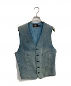 ）の古着「Abrams Indigo Cotton Vest　 刺し子ベスト」｜インディゴ
