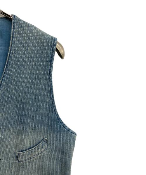 RRL（ダブルアールエル）RRL (ダブルアールエル) Abrams Indigo Cotton Vest　 刺し子ベスト インディゴ サイズ:Mの古着・服飾アイテム