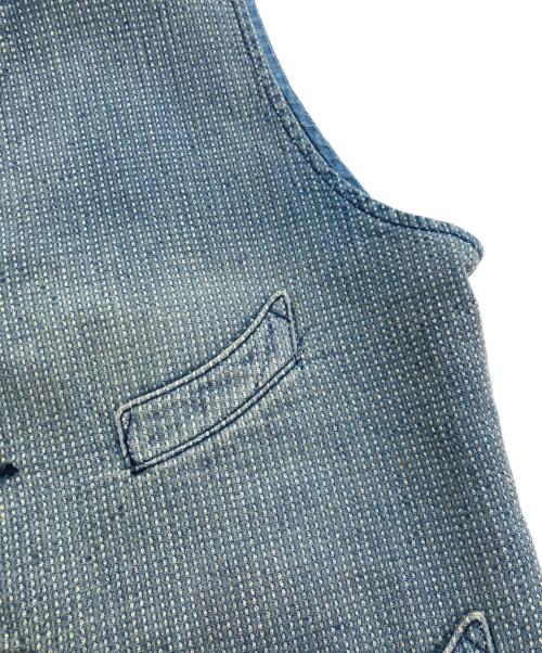 RRL（ダブルアールエル）RRL (ダブルアールエル) Abrams Indigo Cotton Vest　 刺し子ベスト インディゴ サイズ:Mの古着・服飾アイテム
