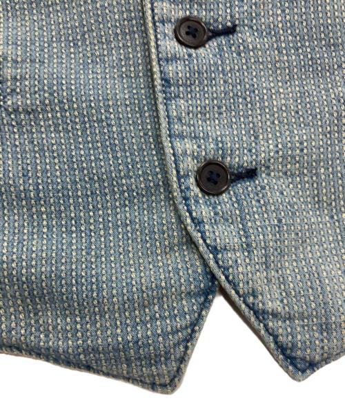 RRL（ダブルアールエル）RRL (ダブルアールエル) Abrams Indigo Cotton Vest　 刺し子ベスト インディゴ サイズ:Mの古着・服飾アイテム